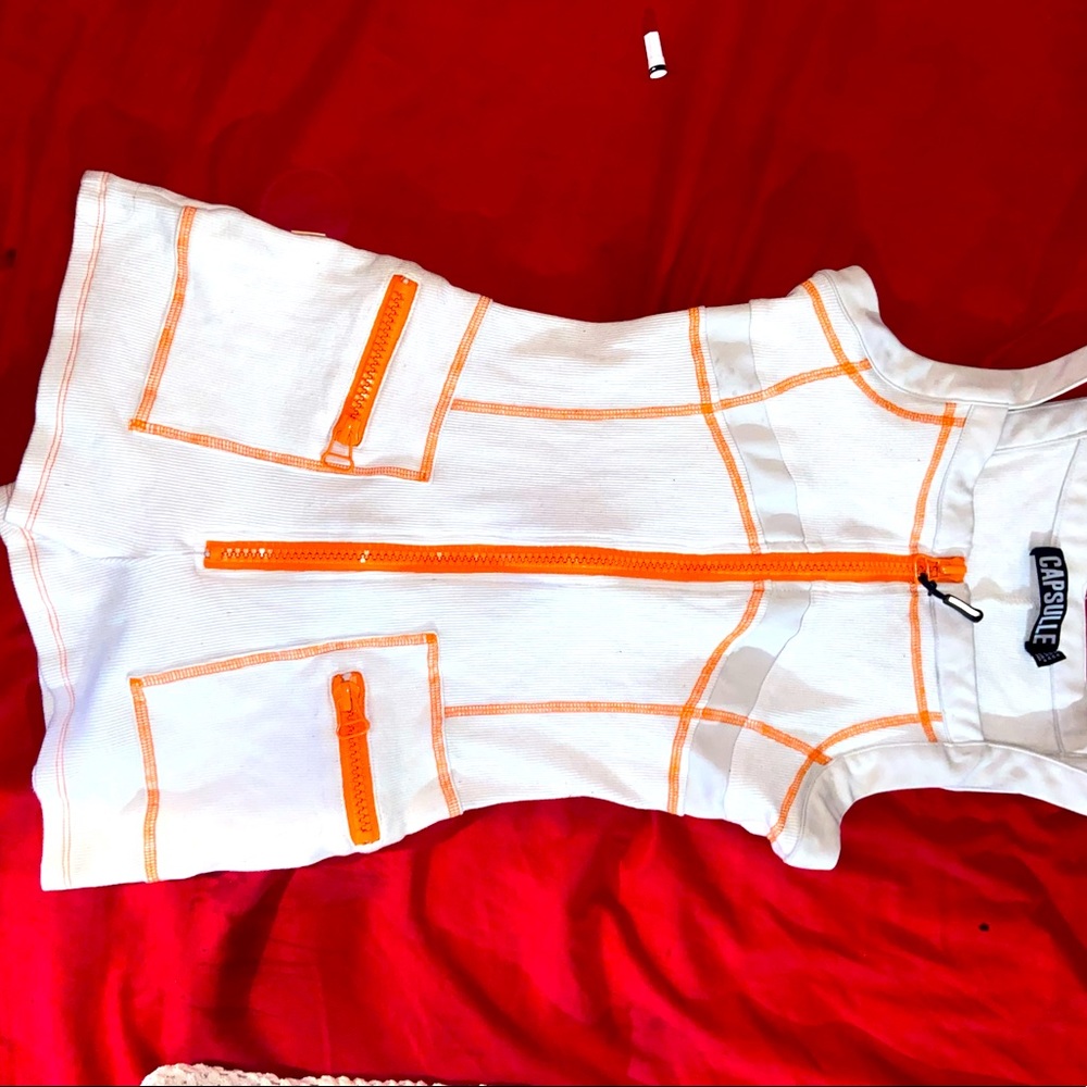 Orange and White Jumpsuit